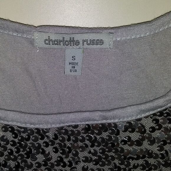 Charlotte Russe silver sequin tee - Picture 2 of 5